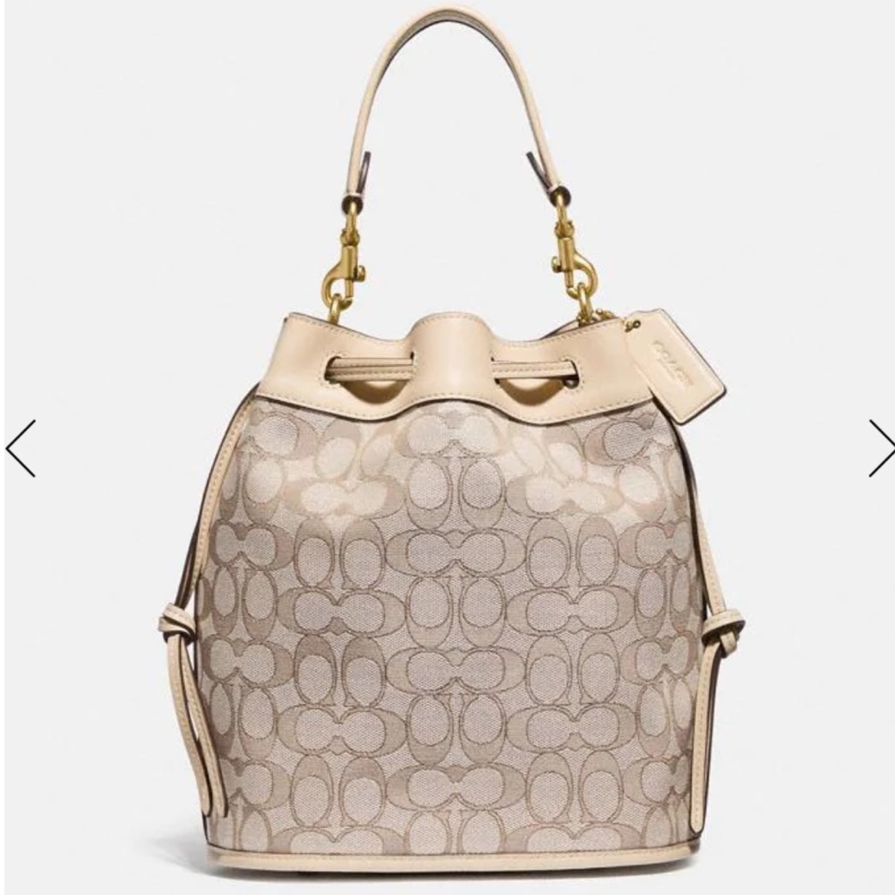 Field Bucket Bag In Signature Jacquard
Stone Ivory